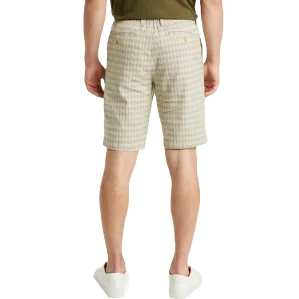 Tommy Bahama Sea Spray Check Linen Blend Stretch Shorts Men's Medium Twill - Picture 2 of 11